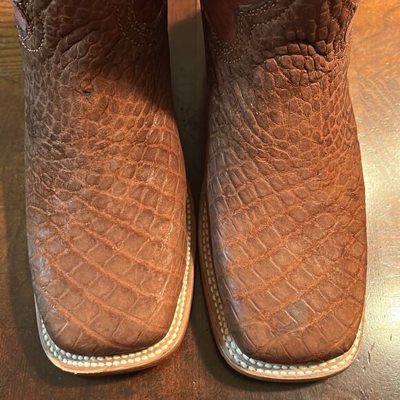 Corral Brown/Red Cowboy Leather Pull on Boots(Size 8.5) - Picture 3 of 7